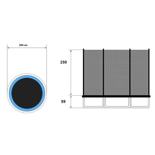 Батут Fitness Trampoline 8 FT Standart