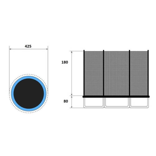 Батут Fitness Trampoline 14 FT Extreme