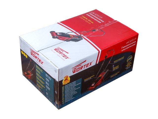 Газонокосилка электрическая WORTEX LM 3213-1 P 1200 Вт, шир.32 см (выс. 25-55 мм, травосборник 30 л) (LM32131P0019)