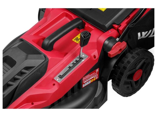 Газонокосилка электрическая WORTEX LM 3816 1600 Вт, шир.38 см (выс. 30-75 мм, травосборник 42 л) (0334250)