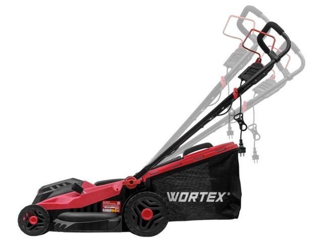Газонокосилка электрическая WORTEX LM 3816 1600 Вт, шир.38 см (выс. 30-75 мм, травосборник 42 л) (0334250)