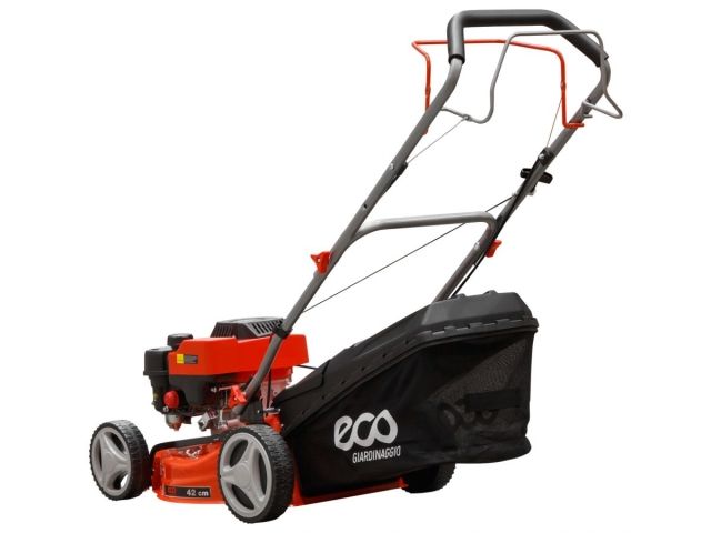 Газонокосилка бензиновая ECO LG-434 самоходная (3.5 л.с., шир. 42 см, самоходная, мульчир., стальн. корпус, травосборник 45 л) (LG-434)