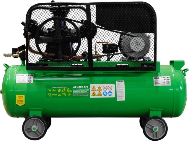 Компрессор ECO AE-1003-B70 ременной (580 л/мин, 8 атм, ременной, масляный, ресив. 100 л, 230 В, 3.00 кВт) (EC2610-0)