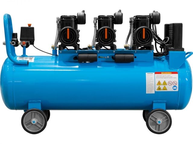 Компрессор DGM AC-6100LD безмасляный (450 л/мин, 8 атм, коаксиальный, безмасляный, электр. блок упр., ресив. 100 л, 230 В, 2,4 кВт) (DG2720-3)