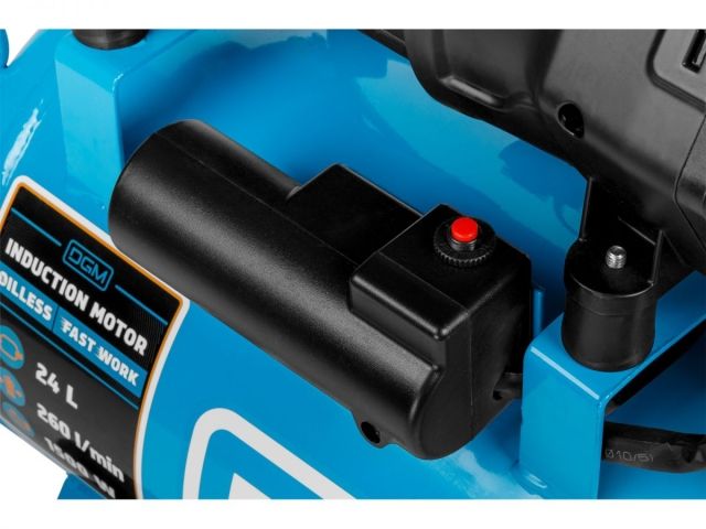 Компрессор DGM AC-225F безмасляный (260 л/мин, 8 атм, коаксиальный, безмасляный, ресив. 24 л, 230 В, 1,5 кВт) (DG2720-4)