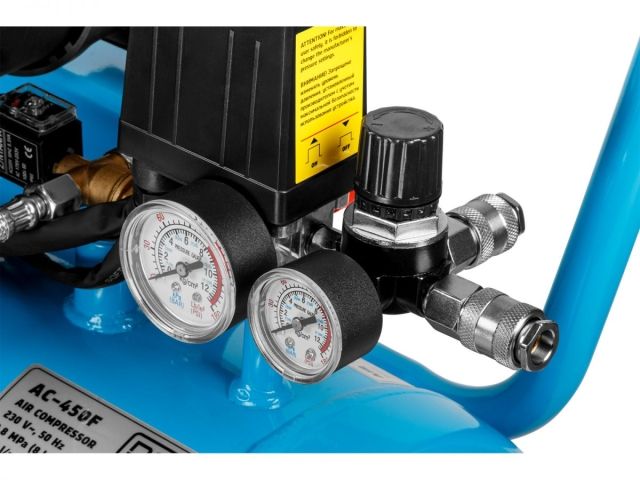 Компрессор DGM AC-450F безмасляный (520 л/мин, 8 атм, коаксиальный, безмасляный, ресив. 50 л, 230 В, 3 кВт) (DG2720-5)