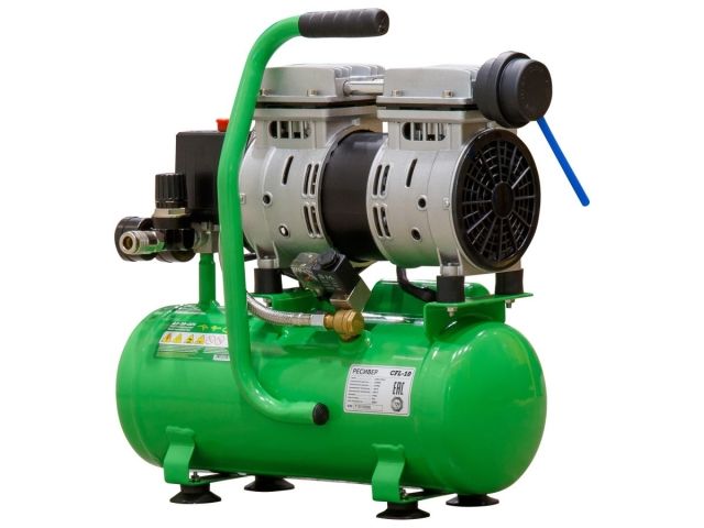 Компрессор ECO AE-10-OF1 безмасляный (120 л/мин, 8 атм, коаксиальный, безмасляный, ресив. 10 л, 220 В, 0,7 кВт) (AE-10-OF1)