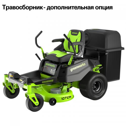 Райдер садовый Greenworks GC82ZT107 82V (107 см) Zero Turn CrossoverT аккумуляторный с нулевым радиусом разворота
